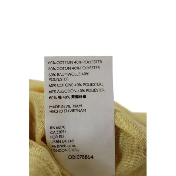 We The Free Women Bohemian V-Neck Long Sleeve Tunic Yellow Size M - Picture 8 of 8